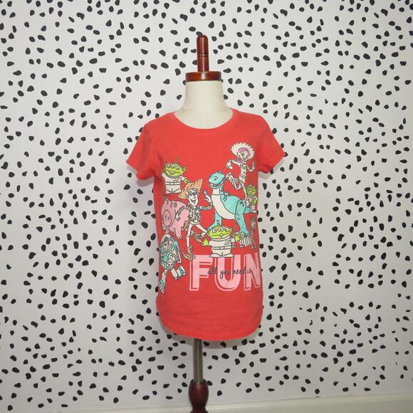 Disney Pixar Toy Story Red All You Need is Fun Girls Graphic T-Shirt - Picture 1 of 5